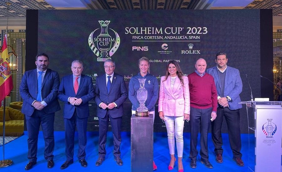 Marbella participa en la recogida del testigo que convertirá a la Costa del Sol en sede de la Solheim Cup, en la que el equipo europeo estará capitaneado por Suzann Petersen